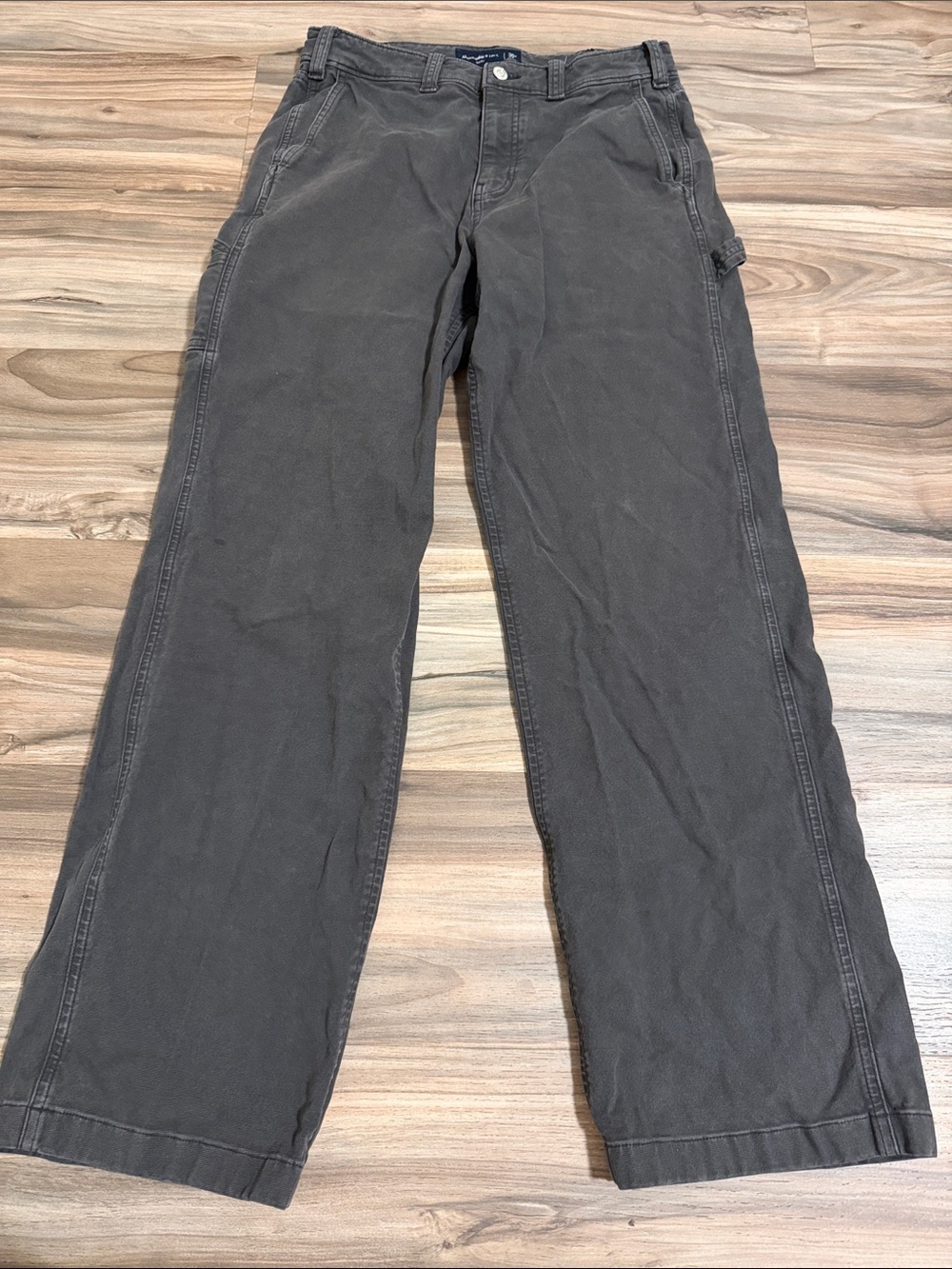 Abercrombie & Fitch Baggy Carpenter Pants Mens 30x32 Gray Utility Workwear